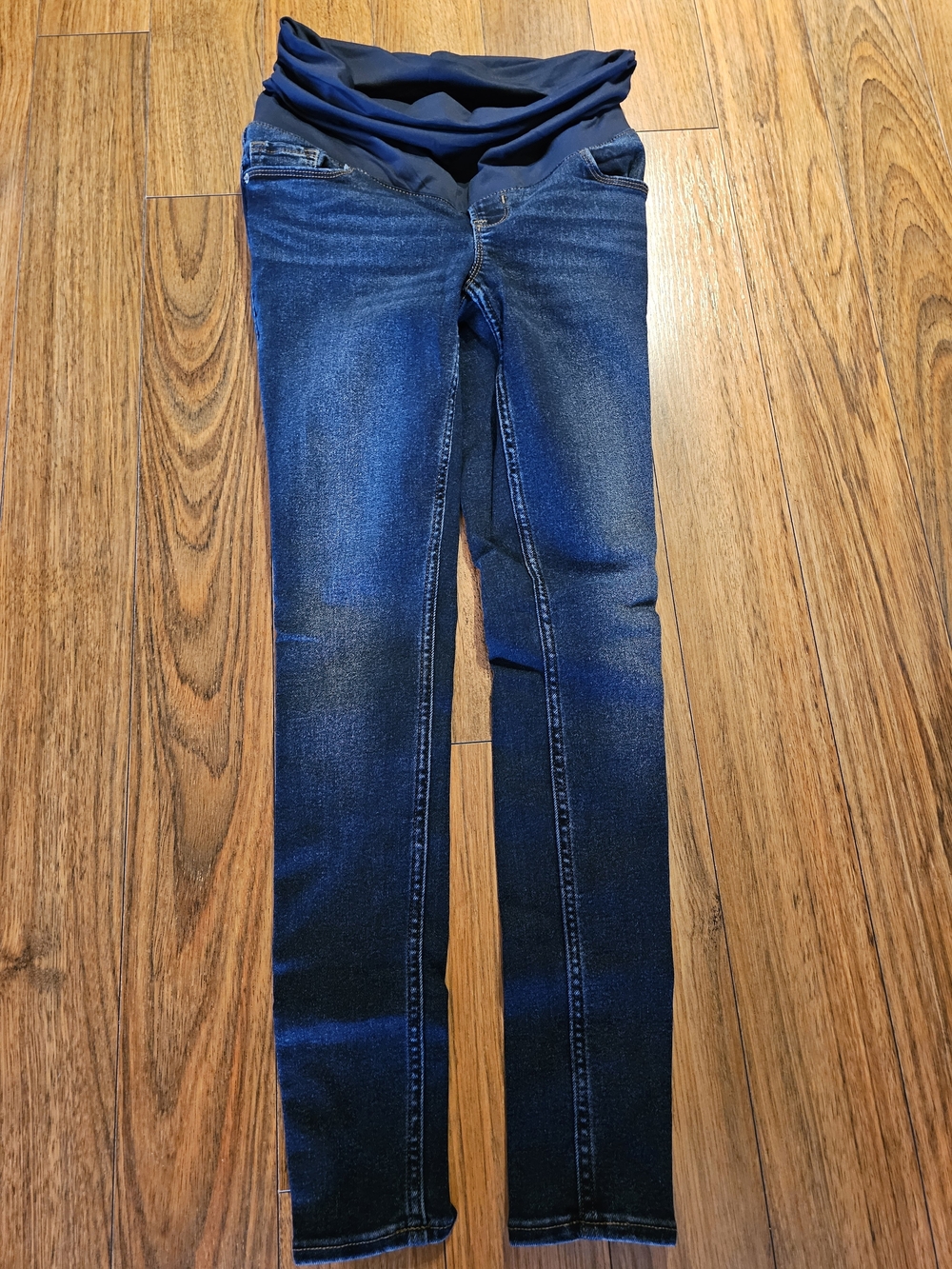 Old Navy Dark Blue Maternity Jeans with Contrast Stitching